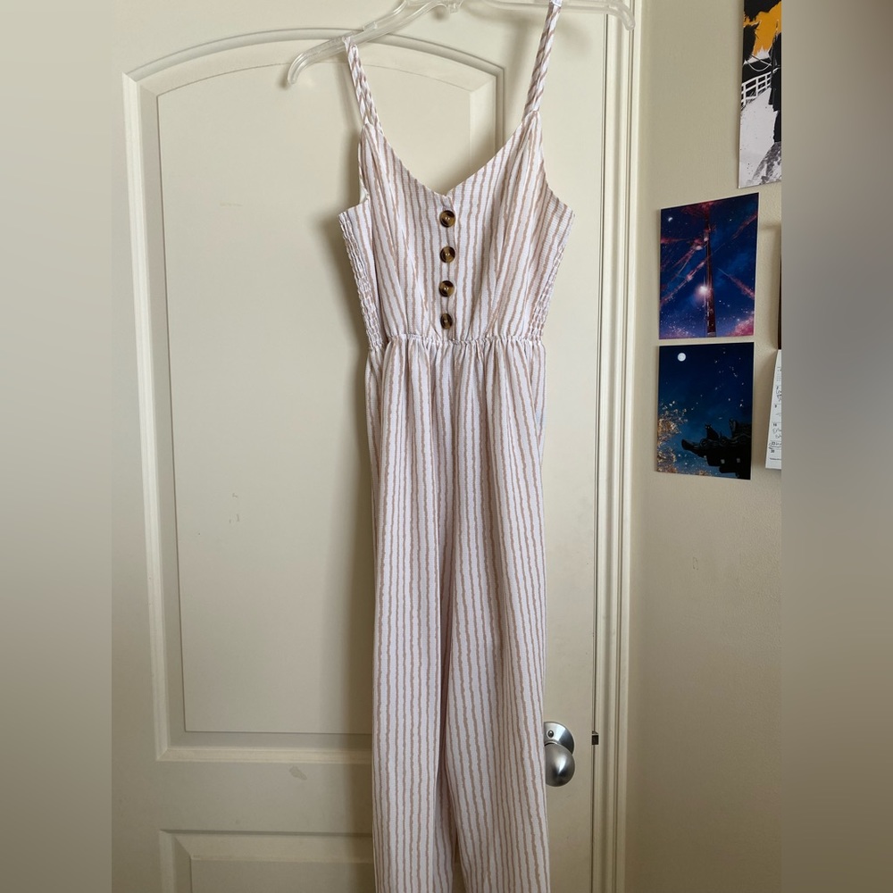Justify striped jumpsuit
